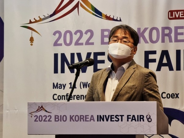 Lim Joon-seok, head of the Digital Health Division of Yonsei University Health System, speaks at Bio Korea 2022, held at COEX in Seoul on Wednesday.