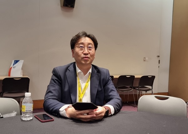 KT’s Digital and Biohealth Division Vice President Lee Hai-sung explains the company’s involvement in digital healthcare during a recent interview with Korea Biomedical Review on the sidelines of Bioplus-Interphex (BIX) Korea 2022.