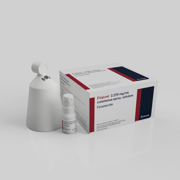 Finjuve Spray, a finasteride-based hair loss treatment developed by Almirall and introduced by Boryung