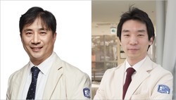 A Seoul St. Mary's Hospital research team, led by Professors Lee In-seok (left) and Choi Young-hoon, has confirmed the safety of using radiofrequency ablation in treating duodenal adenoma. (St. Mary’s)