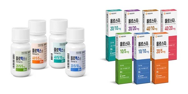 Daewoong Pharmaceutical aims to expand its market share with Olomax (left) and Olostar backed by increased patient compliance. (Daewoong)