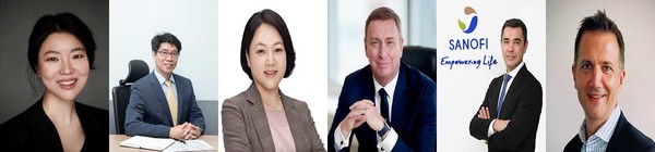 Korean offshoots of multinational pharmaceutical companies have named new CEOs this year. The new CEOs are, from left, Galderma Korea CEO Kim Youn-hee, Ono Pharma Korea CEO Choi Ho-jin, Organon Korea CEO Kim So-eun, MSD Korea CEO Kevin Peters, Sanofi Pasteur CEO Pascal Robin, and GSK Korea CEO Robert Kempton.