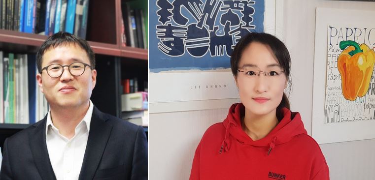 KAIST researchers, led by Professor Jeong Ki-hun (left) and Ph. D. candidate Lee Won-kyoung, has developed a high-sensitivity molecule detector, a label-free digital Raman light technology for the first time. (KAIST)