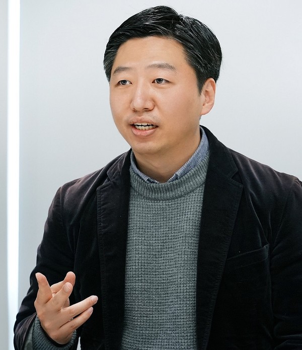 Bertis CTO Kim Sung-soo talks about his company's present works and future goals during a recent interview with Korea Biomedical Review at the company's main office in Gangnam-gu, Seoul.