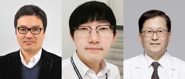 A joint research team, led by Professors Park Jong-bae (left) and Hong Jun-hee at NCC, and Lee Sung-hoon at Eulji University School of Medicine, has identified receptor molecules tied to malignant brain tumors infiltration and a drug that regulate the process. (NCC)