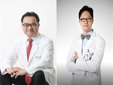 A joint research team, led by Professor Myung Seong-kwon (left) of the Department of Family Medicine at NCC and Professor Kim Hong-bae of Myongji Hospital, has identified that taking calcium supplements can increase the risk of cardiovascular diseases. (NCC)