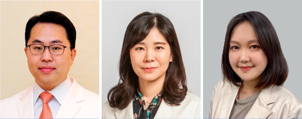 From left, Professors Shin Dong-wook of the Department of Family medicine and Chun So-hyun of the International Healthcare Center at Samsung Medical Center, and Choi In-young at Kangbuk Samsung Hospital have found that improving metabolic syndrome in menopausal women can lower breast cancer risk. (SMC)
