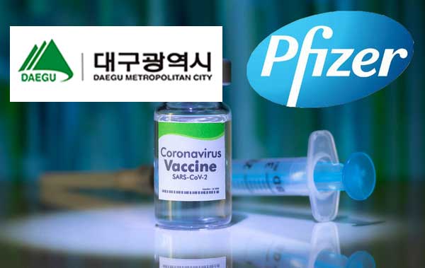 The central government has turned down Daegu City's proposal to purchase Pfizer's vaccine from a foreign trading company due to reliability issues.