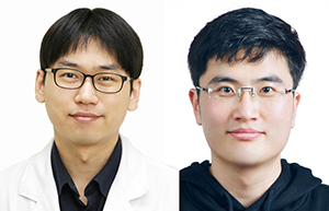 A Korea University Guro Hospital research team, led by Professors Lee Young-sun (left) and Kim Jung-ahn, has discovered a new biomarker to diagnose nonalcoholic steatohepatitis.