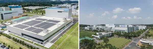 Inno.N’s new factory(left) of IV fluids in Osong, North Chungcheong Province, and JW Life Science’s plant in Dangjin, South Chungcheong Province.
