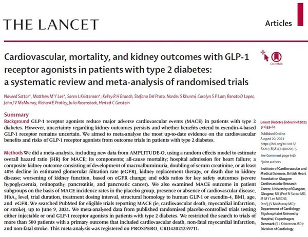 The October issue of the Lancet published the meta-analysis of studies including the cardiovascular safety trial of Hanmi Pharmaceutical’s investigational antidiabetic drug, efpeglenatide.