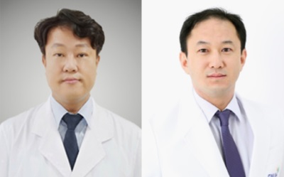 Professor Jeong Young-hoon (left) at the Cardiovascular Center of Gyeongsang National University Changwon and Professor Kang Min-gyu of pulmonary medicine at Eulji University Hospital