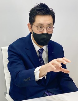 Medical IP CEO Park Sang-joon speaks during an interview with Korea Biomedical Review on Sunday.
