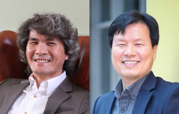 A joint research team, led by Professors Lee Chang-jun at IBS (left) and Huh Won-do at KAIST, has developed a technology to regulate brain functions, behaviors, and emotions.