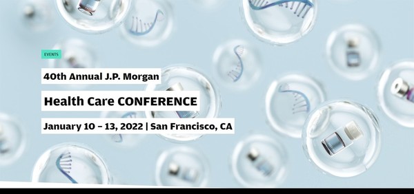 The 40thh Annual J.P. Morgan Healthcare Conference will be held in San Francisco, Calif., the U.S., from Jan. 10-13, 2022.