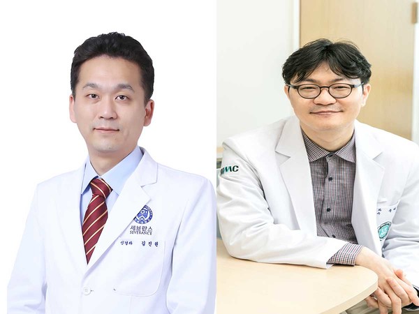 Professors Kim Jin-kwon (left) at Yongin Severance Hospital and Song Tae-jin at Ewha Womans University Seoul Hospital led a study that confirmed a correlation between the oral health of diabetic patients and the risk of cardiovascular disease.