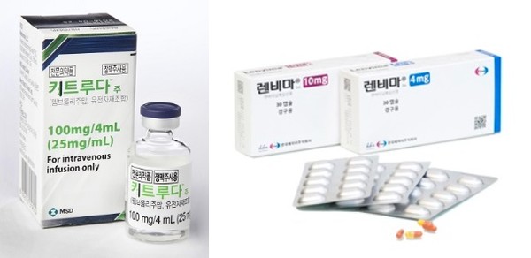 MSD’s anti-PD-1 immunotherapy Keytruda (left) combined with Eisai’s oral multiple receptor tyrosine kinase inhibitor Lenvima won the permit for the first-line treatment of renal cell carcinoma (RCC).