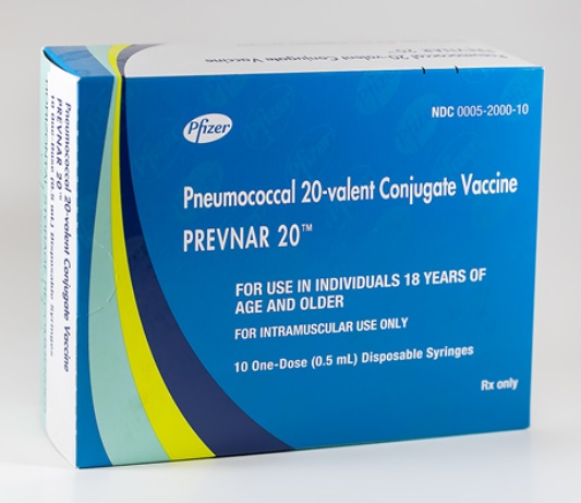 Pfizer obtained approval for a 20-valent pneumococcal vaccine in Europe.