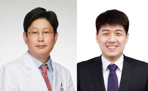 A Severance Hospital research team -- led by Professors Lee Jung-yun (left) and Park Jun-sik -- confirmed that the PARP inhibitors reduced the efficacy of anticancer therapies in the relapsed patients of BRCA-mutated ovarian cancer who had taken the inhibitors previously.