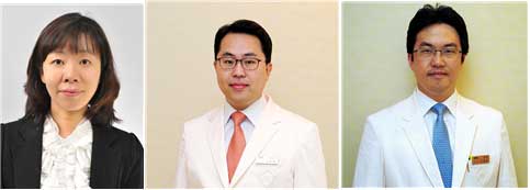 A joint research team has proved that thymic epithelial tumors have increased in Korea. They are, from left, Professors Jung kyu-won at the National Cancer Center and Shin Dong-wook and Jo Jung-ho at Samsung Medical Center.