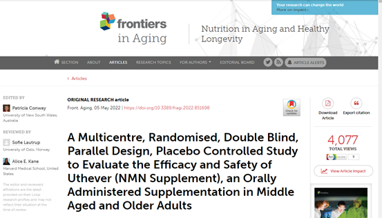 Effepharm’s research published on Frontiers in aging