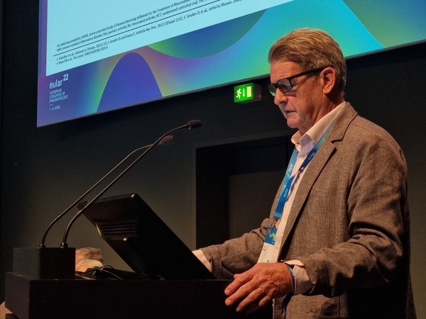 Paul Emery, a professor of rheumatology at the University of Leeds, at the 2022 European Alliance of Associations for Rheumatology (EULAR) Congress, held from June 1-4 in Copenhagen, Denmark.