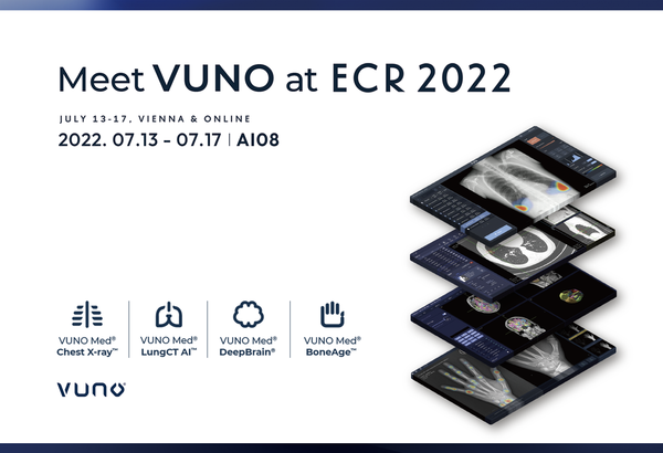 VUNO will introduce four medical AI solutions at the European Congress of Radiology (ECR) 2022 in Vienna, from July 13-17.