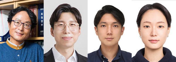 From left, KAIST Professors Park Hyun-gyu and Jung Yeon-sik and Drs.  Nam Tae-won and Park Yeon-kyung developed target miRNA multi-detection technology to diagnose cancer early.