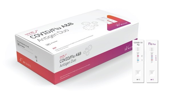 Wells Bio has received approval for a diagnostic kit that can simultaneously diagnose the Covid-19 virus and influenza A and B viruses, careUS COVID/Flu A&B Antigen Duo, from the Ministry of Food and Drug Safety.