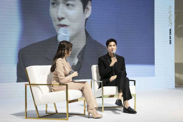 Lee Min-Ho, Korean actor and newly selected brand ambassador for Merz Aesthetics Ulthera non-invasive ultrasonic skin lifting device, speaks about pursuing individual beauty at a press conference on Thursday evening at Sebitseom Convention Center.