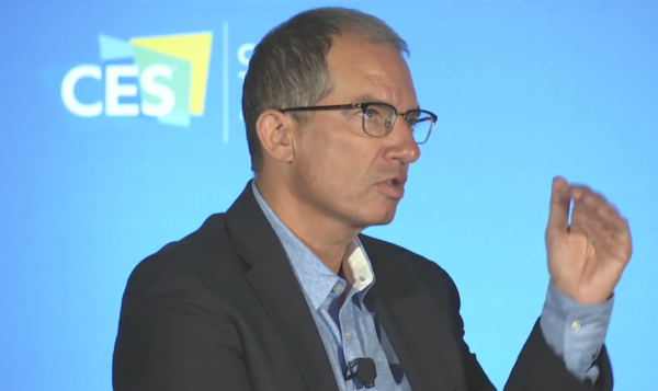 Moderna CEO Stéphane Bancel speaks about the company's plans to develop mRNA cancer vaccines at a session on personalized medicines at CES 2023 on Saturday in Las Vegas. (Credit: CTA)