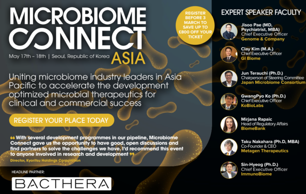 Microbiome Connect Asia will take place in Seoul Korea from May 17-18, 2023. (Credit: Microbiome Connect Asia)