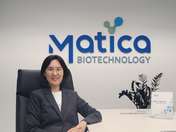 Matica Biotechnology's CEO Song Yun-jeong speaks with Korea Biomedical Review in an interview on Thursday explaining ways in which women can make a bigger contribution to the bioindustry.