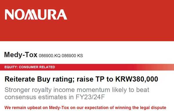 Why Did Nomura Securities Raise Price Target For Medytox 6167