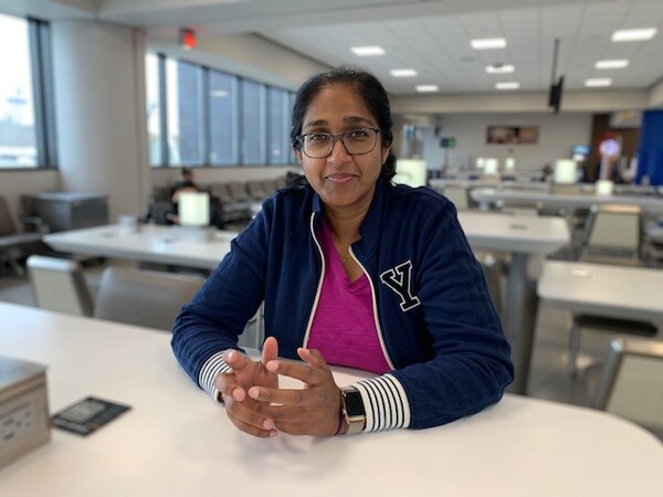 Rituparna Das, Moderna's vice president of Covid-19 vaccines clinical development, talks about the company's work during Covid-19 and its strategic plans at Moderna headquarters in Cambridge, Massachusetts, on June 8.