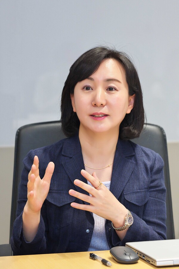 AbbVie Korea General Manger Kang So-young speaks about her thoughts about Korea's reimbursement system during an interview with Korea Biomedical Review at AbbVie Korea headquarters in Seoul, on June 22.