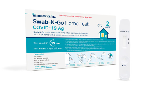 Boditech Med Inc. has received emergency use authorization for at-home Covid-19 diagnostic kit, Swab-N-Go Home Test COVID-19 Ag, from the U.S. FDA.