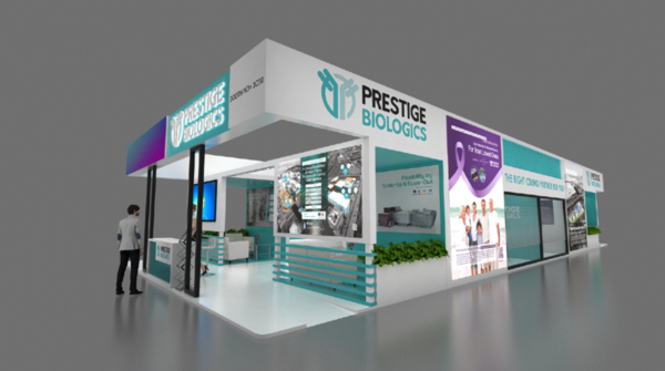 Image of Prestige Biopharma Group's CPHI 2023 booth.