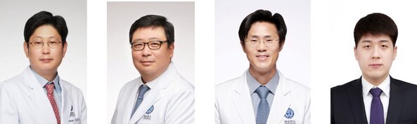 From left, Professors Lee Jung-yun, Kim Sung-hoon, Kim Sang-woon, and Park Jun-sik