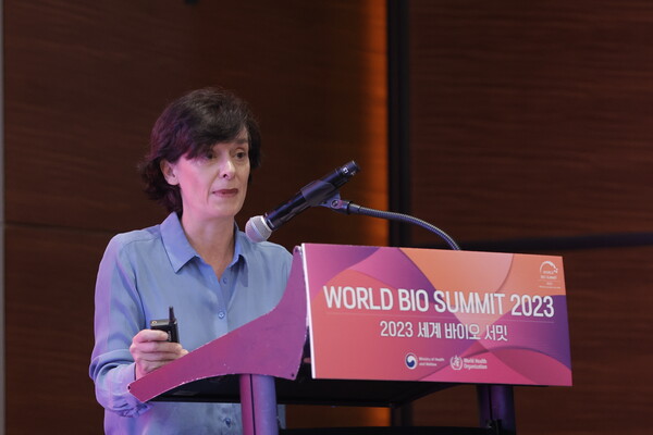 Carmen Pérez Casas, Unitaid's Senior Strategy Lead and Head of PPPR, speaks at the same event. (credit: MOHW)