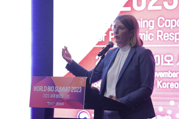 Catharina Boehme, WHO's Assistant Director-General, External Relations and Governance, speaks at the same summit. (credit: MOHW)