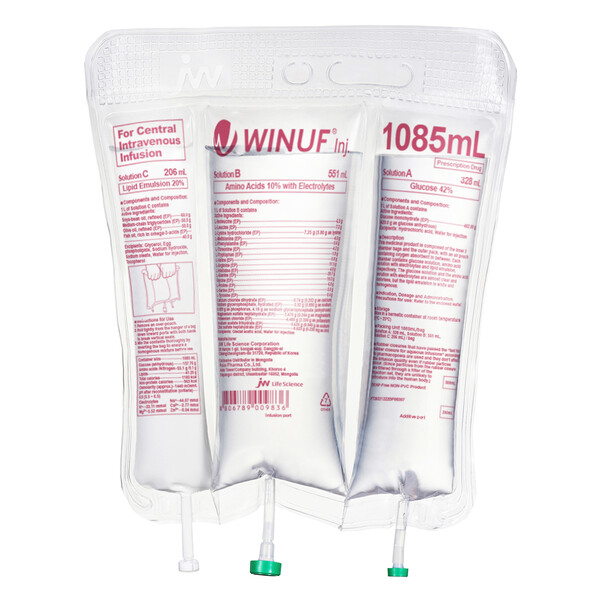 Winuf, a three-chamber total parenteral nutrition (TPN) (Credit: JW Holdings)