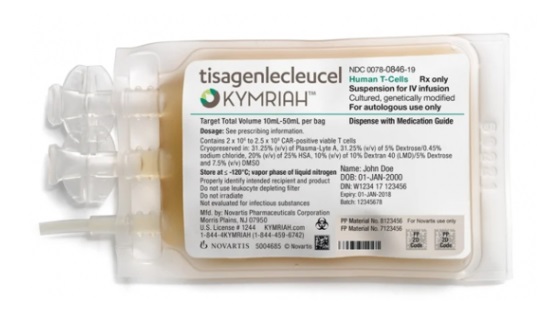 Kymriah (tisagenlecleucel) is the first CAR-T therapy. (Courtesy of Novartis Korea)