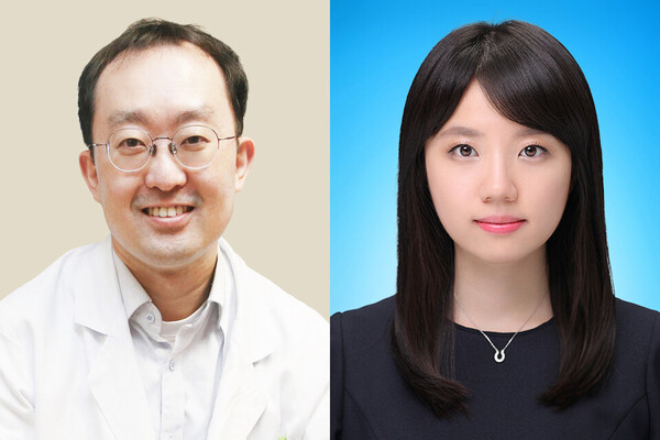 Professor Choi Jong-gi (left) and Dr. Hong Hye-yeon of the Department of Gastroenterology at Asan Medical Center (Courtesy of ASM)