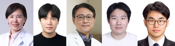 A Severance Hospital research team developed an AI-model that can diagnose sepsis. They are from left Professor Park Yu-rang and researcher Kim Jong-hyun at Yonsei University College of Medicine, Professor Chung Kyung-soo and instructor Sung Min-dong at Severance Hospital, and Min Hyun-seok at Tomocube.