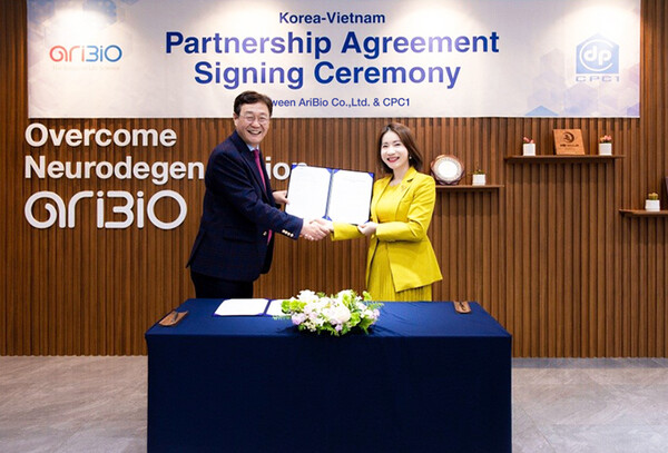 AriBio and CPC1, Vietnam's state-owned pharmaceutical company, have signed a partnership agreement. (Courtesy of AriBio)