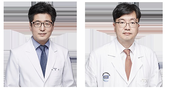 Professor Seo Kyung-jin (left) of the Department of Pathology and Professor Ahn Hyo-suk of the Department of Cardiology at the Catholic University of Korea Uijeongbu St. Mary's Hospital