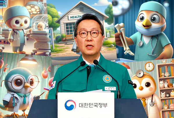 Animated depiction of physicians as bird. A mishap from a  Vice Minister of Health and Welfare Park Min-soo is causing stirs within the medical community.