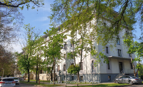 Korean student dormitory on the campus of the University of Debrecen Medical School. It is also shared by Hungarian students.