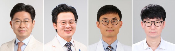 From left, Professors Kim Hong-kwan, Lee Jung-hee, and Ji Won-jun, and resident Kwak Hyun-seok (Courtesy of SMC)
